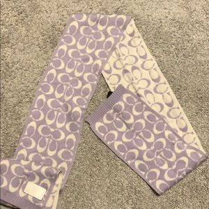 Coach scarf 100% merino wool.  Lavender purple